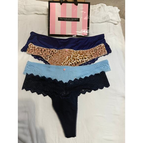NWT Victoria’s Secret Thong & Cheeky Panty Bundle Size L Mixed Styles - Picture 1 of 1